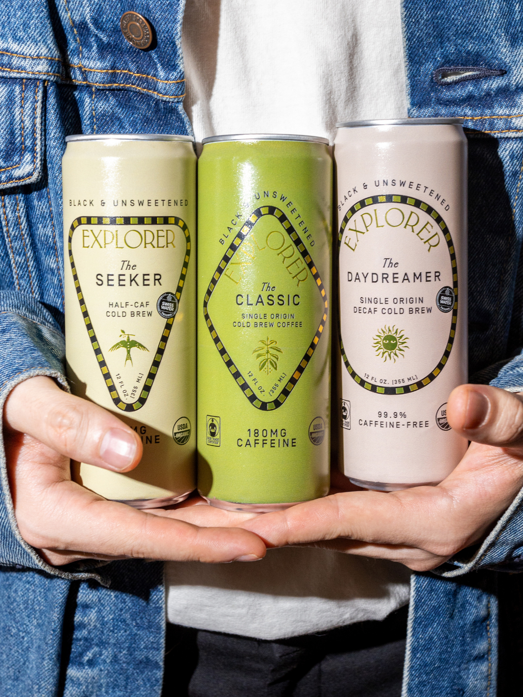 RTD Cold Brew Cans | Choose Your Caffeine Level | Unsweetened 12-Pack