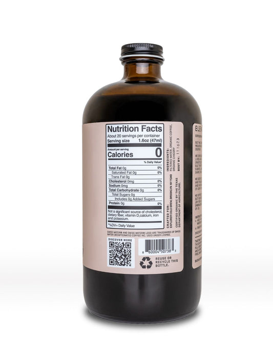 Swiss Water Decaf Cold Brew Concentrate | 32oz Bottle | Makes 20 Cups