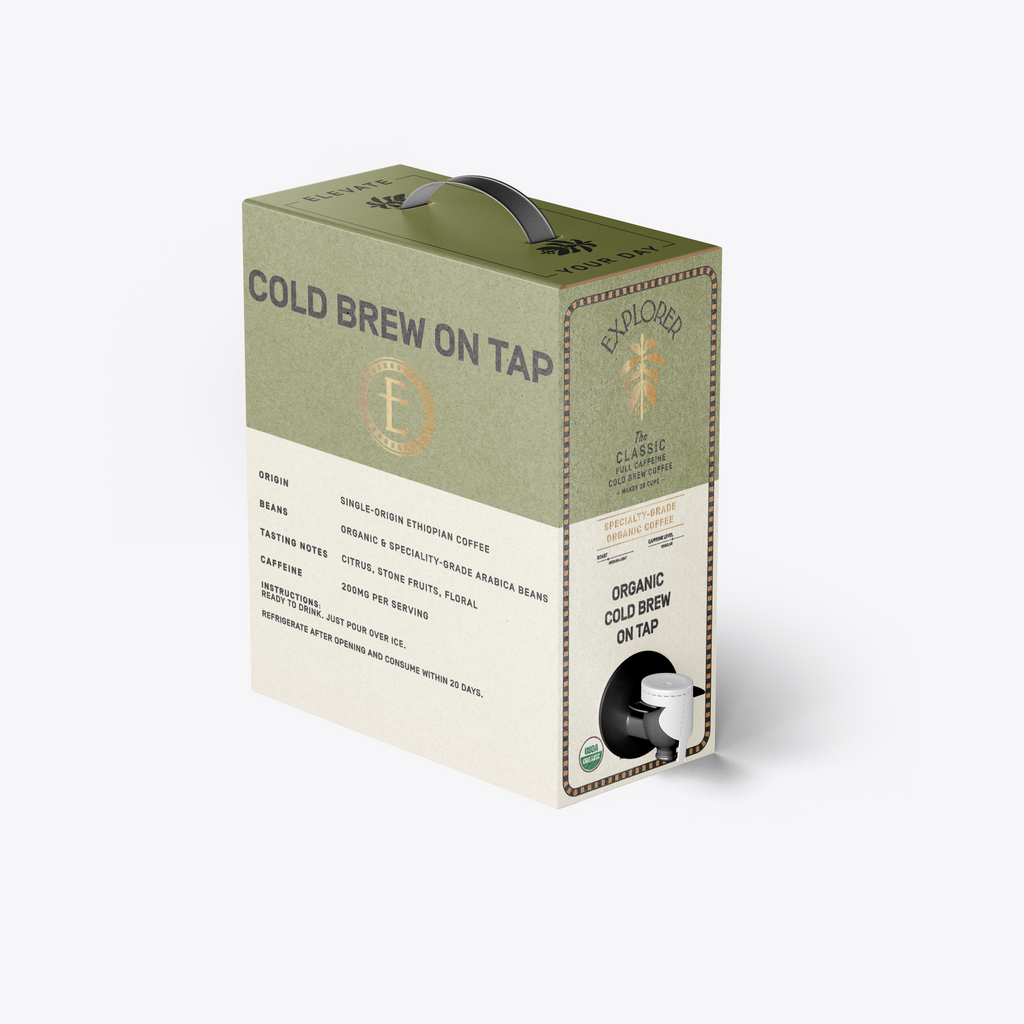 Cold Brew on Tap - 128oz Box | Choose Your Caffeine Level | Unsweetened | 20-25 Servings